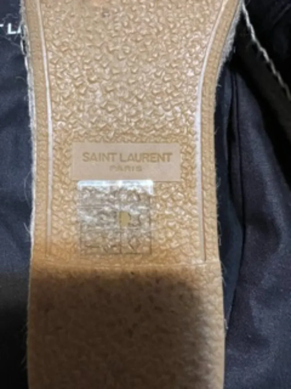 New Never Worn Authentic YSL Black Suede Espadrilles Size 7 1/2 inc. Dustbag